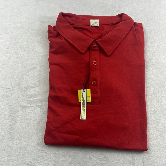 NEW Swet Tailor XXL All in Polo Red Collared Short Sleeve Cotton Golf Athleisure - Picture 1 of 8